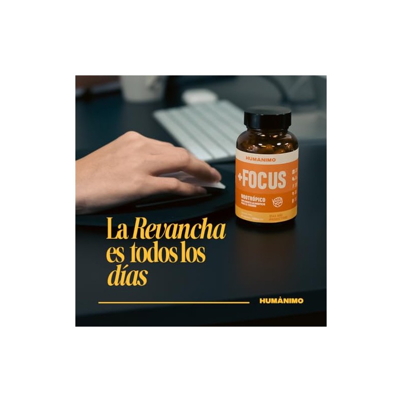 Humanimo Focus Suplemento Alimenticio Natural Mejorar Memoria Concentración Enfoque Teanina