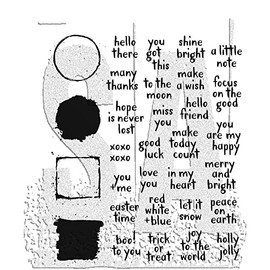 Tim Holtz Cling Mount Stamps: Note Quotes - CMS463 Spring 2023 Release Stampers Anonymous