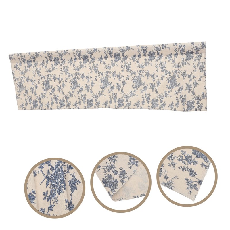GRIRIW Short Flower Pattern Curtains for Windows Lightweight Privacy Drapes