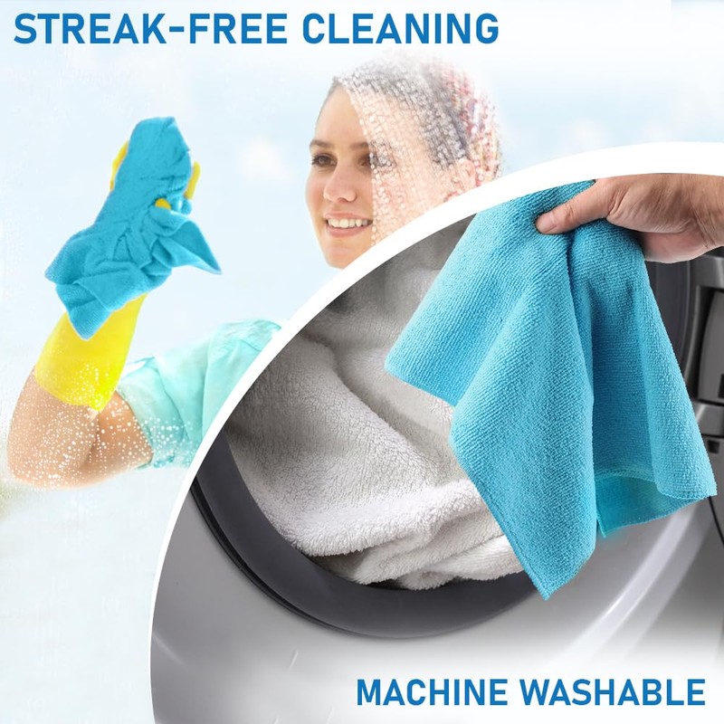 FABRIO Microfibre Cleaning Cloth - Blue - 30cm x 30cm