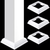 Thyle 4 Pcs True 5 x 5 Inch Vinyl Post