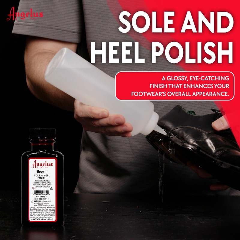 Angelus Leather Sole & Heel Polish Edge Dressing Black 3oz