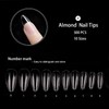 Almond Shaped Nail Tips 500pcs Clear Acrylic Long Nails Full
