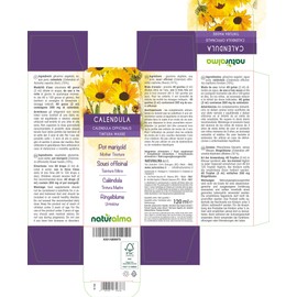 Pot Marigold (Calendula officinalis) Flower Heads Alcohol-Free Mother Tincture Naturalma | Liquid Extract Drops 120 ml | Food Supplement | Vegan