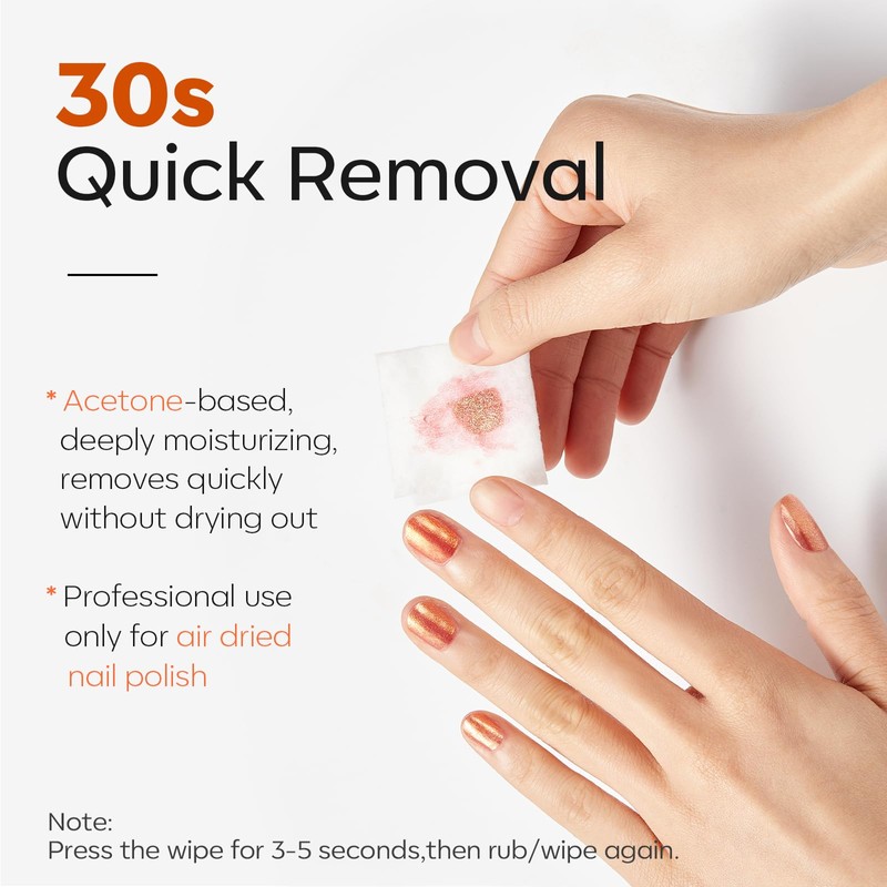 Modelones Nail Polish Remover Pads, Acetone Nail Polish Remover Wipes