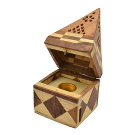 Temple Incense Cone Burner - Jointed Wood