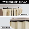 hoeflife Room Divider Blackout Curtains & Ceiling Curtain Track Set