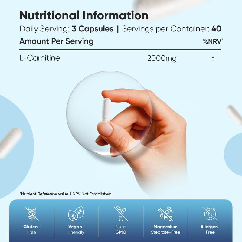 WeightWorld L-Carnitine Capsules 2000mg - 120 'Split & Pour' Capsules