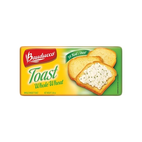 Bauducco Whole Wheat Toast - 5.64 oz | Torrada Integral Bauducco - 160g - (PACK OF 04)