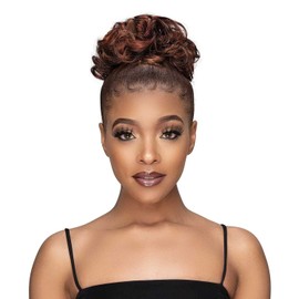 Janet Collection Human Hair Blend Bun Remy Illusion Scrunch Tendril (GOLD BLOND)