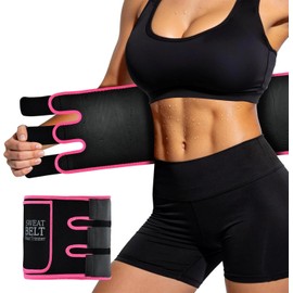 AMZBOSS Waist Trainers for Women Belly Fat, Waist Sweat Band with Pocket | Postpartum Belly Band Sweat Belt, Exercise Bands Waist Trimmer, Sauna Suit