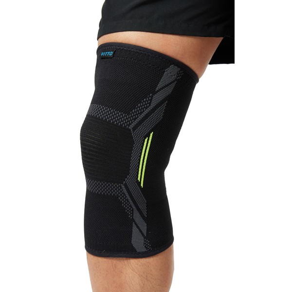 VITTO Knee Support Men/Women, Knee Bandage for Relief of Knee Pain, Knee Osteoarthritis, Meniscus and Weight Training (XL)
