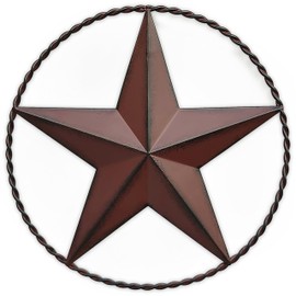 VIVICOMFY 12.4" Red Barn Star Wall Decor, Metal Stars for Outside or Inside Texas Stars Art Rustic Vintage Western Country Home Farmhouse Wall Decoration