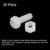 sourcing map 20 Pairs Nylon Screw Nut Assortment, M5x16mm Slotted
