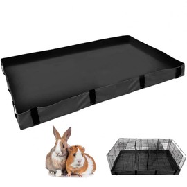 Oncpcare Guinea Pig Cage Liners Waterproof Guinea Pig Durable Mesh Habitat Small Animal Cage Floor for Chinchilla Rabbit Ferret (Black)
