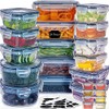Juego de recipientes herméticos de plástico para almacenamiento de alimento