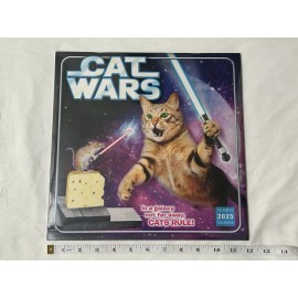 2025 CAT WARS Calendar, 16 Month, 22x12