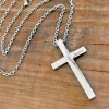 Fashion Jewelry large STEEL CROSS CRUCIFIX pendant charm German Silver