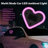 Upgrade Car Light LED Ambient Lights Heart Solar Lights Solar-Powered
