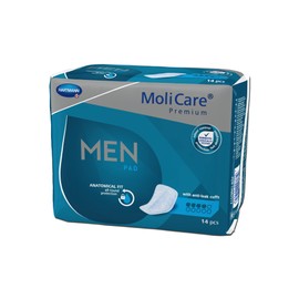 MoliCare Premium Men PAD, Inkontinenz-Einlage für Männer bei Blasenschwäche, v-förmige Passform, 4 Tropfen, 1x14 Stück