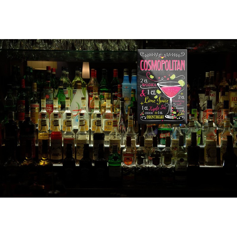 schilderkreis24 Cocktail Recipe Magnet Alcohol Spirits Decoration Fridge Magnet Humour