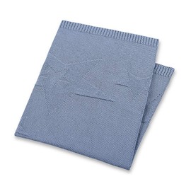 Sterntaler Knitted cuddle blanket Baylee, Age: For babies from birth, 75 x 90 cm, Blue