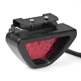 Yeaphy F1 Style DRL Red 12 LED Rear Tail Stop Fog Triangular Brake Light Stop Safety Lamp Car Motor