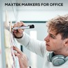 maxtek Whiteboard Pens Markers All Black Dry Erase Pens for