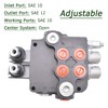 Timunr 2 Spool 21GPM Hydraulic Directional Control Valve, 3600PSI SAE