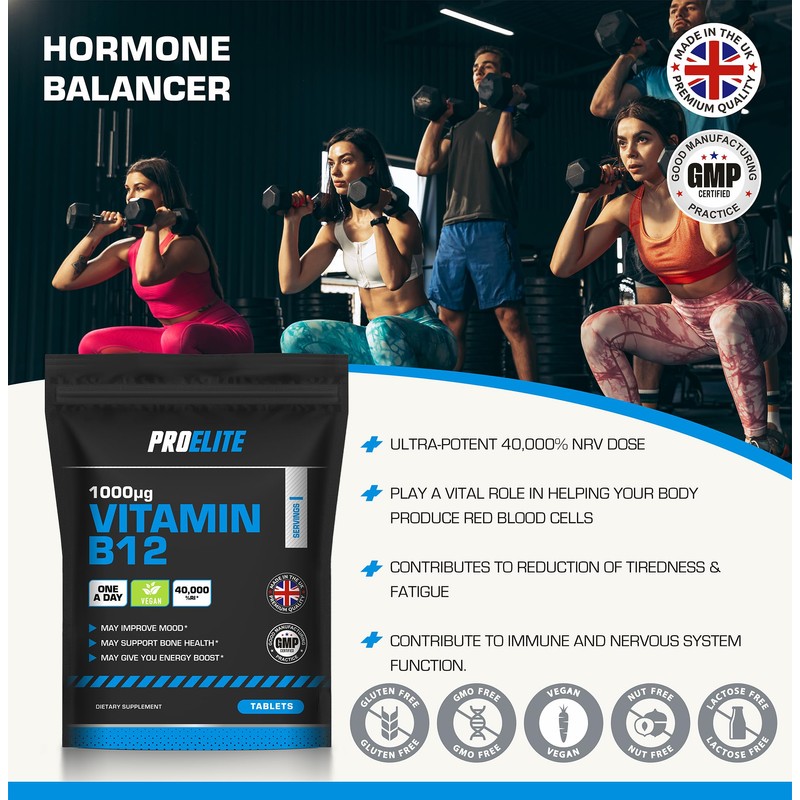 Vitamin B12 Tablets 120 High Strength 1000mcg Vegan B12 Supplement
