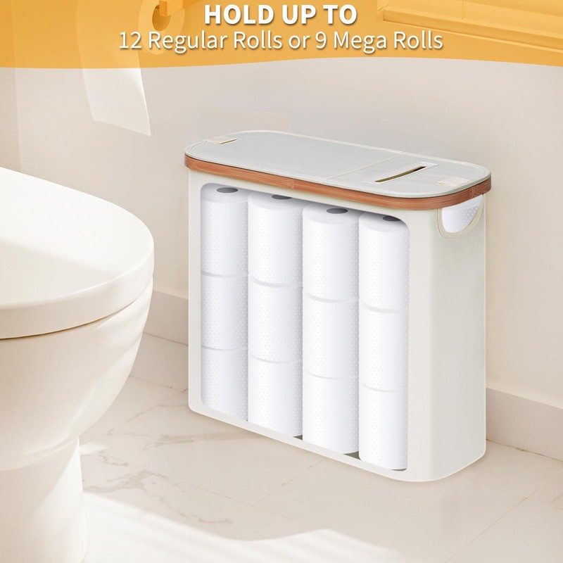 efluky Toilet Paper Storage and Holder 2 in 1, Toilet