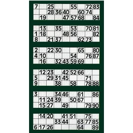 JMS we create smile Bingo Ticket Book- 6 To View Pad 480 Tickets With Big Bold Numbers Family Activity Fun Book For Night Events Parties Christmas (Dark Green)