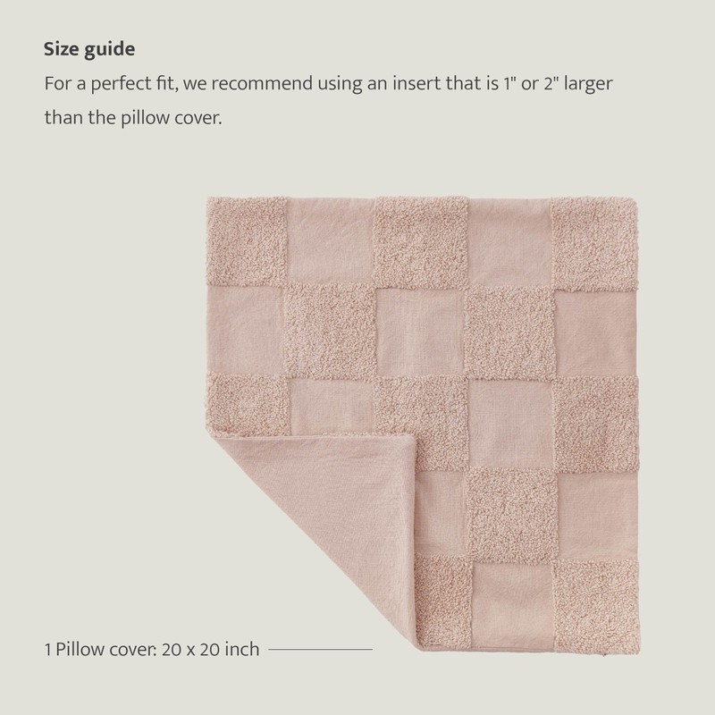 Double Stitch by Bedsure 100% Cotton Boho Throw Pillow Covers