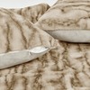 BYTIDE Brown Striped Luxury Faux Fur 60" x 80" Plush