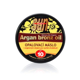 Vivaco | 200ml SONNENSCHUTZ-BUTTER MIT SPF 10 UND ARGANÖL - Effektive Sonnencreme in Form einer Körperbutter für natürliche Bräunung, Sunscreen Body Butter mit bio Argan Oil, Bräunungsbeschleuniger