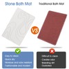 Stone Bath Mat, Diatomaceous Earth Bath Mat, Shower Mat White
