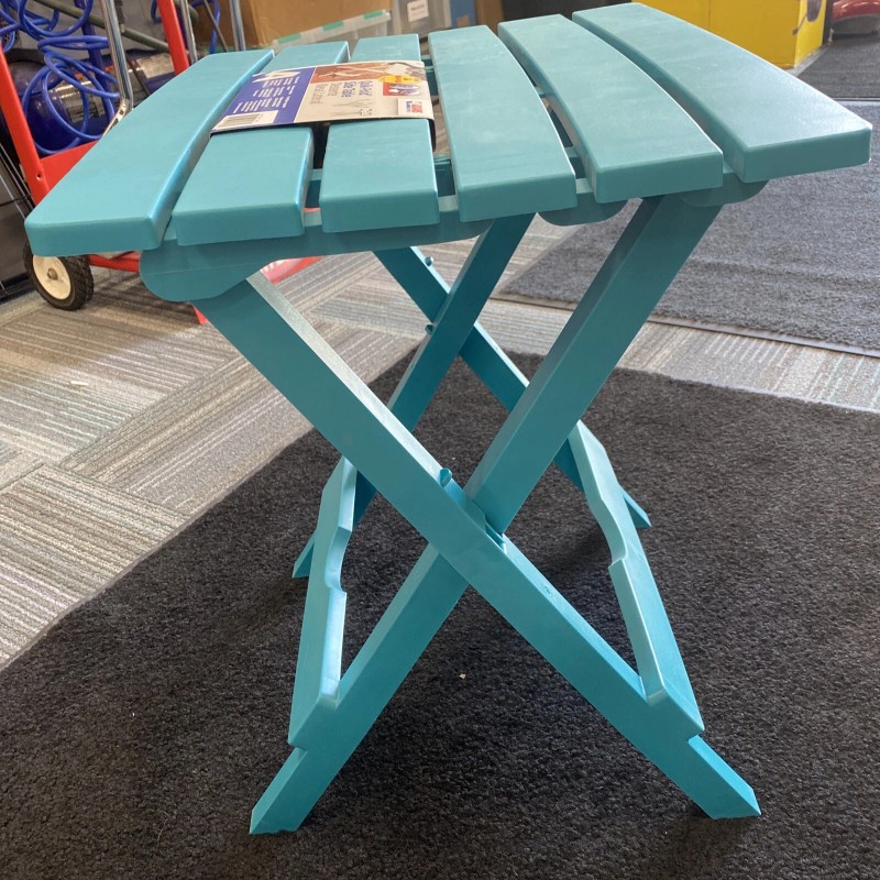 Adams Quik-Fold Side Table-Teal - Low Price End Of Season