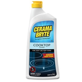 Cerama Bryte Removes Tough Stains Cooktop and Stove Top Cleaner for Glass - Ceramic Surfaces, 1-28 oz