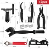 Bike Chain Tool Set - 12 Universal Pack Chain Tools