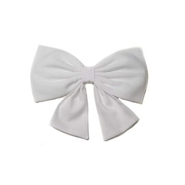Cotton Cheer Hair Bows (Medium Size) (Barrette, White)