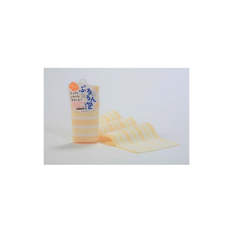 Nippon Kogyo Pururun Foam Body Towel, Yellow