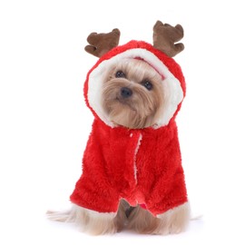 CORHAD Dog Christmas Costume Coral Fleece for Dogs Dog Clothes Luxury Designer Dog Puffer Jacket