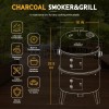 BIG HORN OUTDOORS Charcoal Smoker Grill Wood Smoker Grills Outdoor