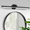 VSATEN 24 inch Bathroom Light Fixtures, Modern Black LED Bathroom