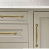 khtumeware 2 Pack 3-3/4 Inch(96mm) Brushed Brass Cabinet Pulls, Brushed
