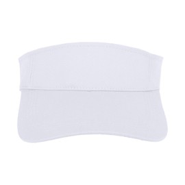TOPTIE Sun Sports Visor Hat Plain Solid Cotton Visors Adjustable Sun Caps-White
