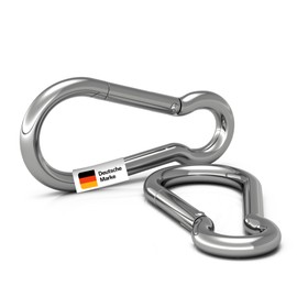 everlar® carabiner hook set, secure and easy attachment of hanging chair, hammock, swing, punching bag, sun sail, love swing, etc. in house, garden and outdoor, silver, .