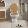 Elongated Toilet Seat Molded Wood Toilet Seat with Quietly Close