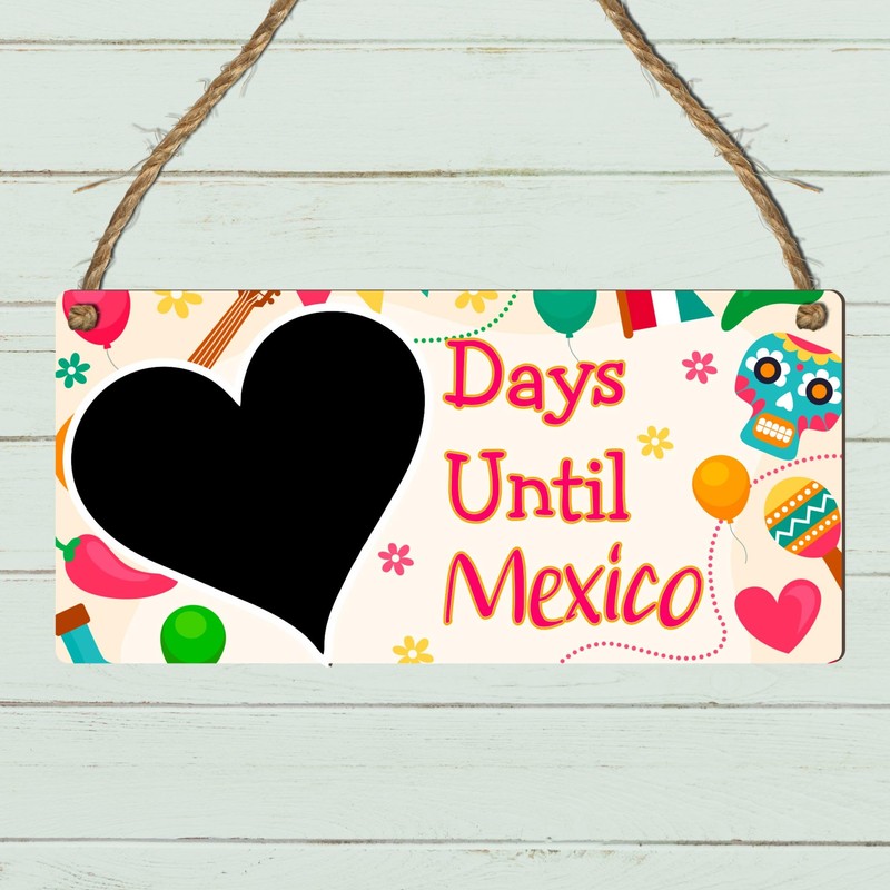 Days Until Mexico Countdown Plaque - Custom Holiday Countdown Sign