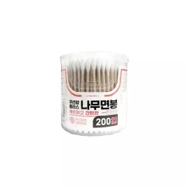 Cushion Wang 쿠션왕 플러스 케이스 나무면봉 200입 샤워/목욕 Cushion King Plus Case Wooden Cotton Swabs 200ea Shower/Bath